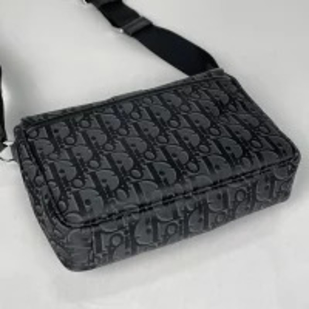 Dior Black  Christian Messenger Bag Shoulder Trek Oblique